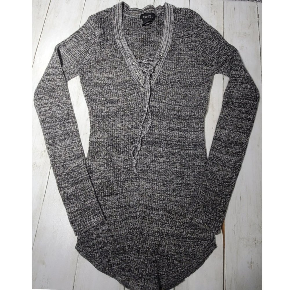 Rue 21 Lace Front Sweater sz XL